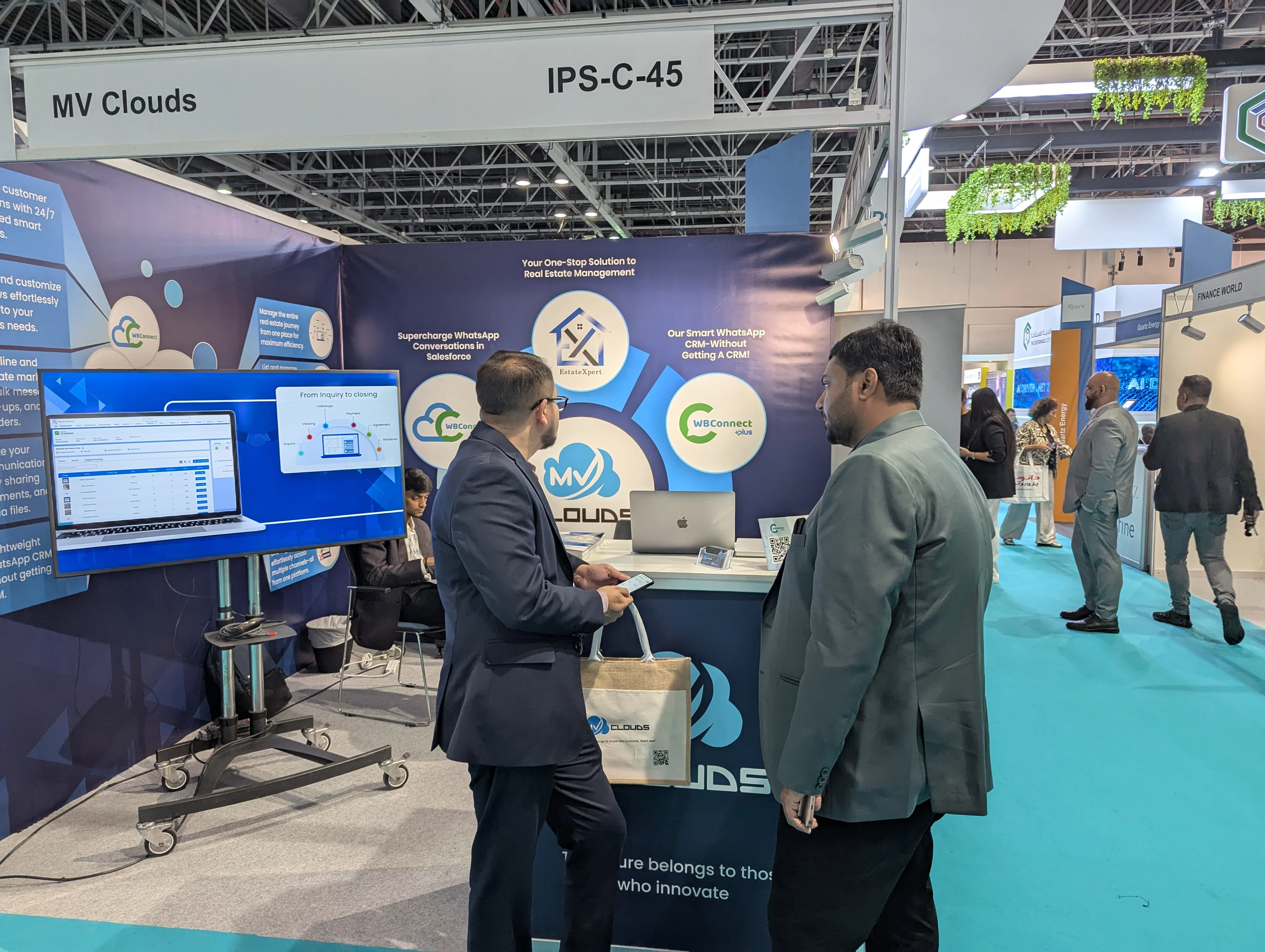 MV Clouds booth at International Property Show IPS 2025 Dubai